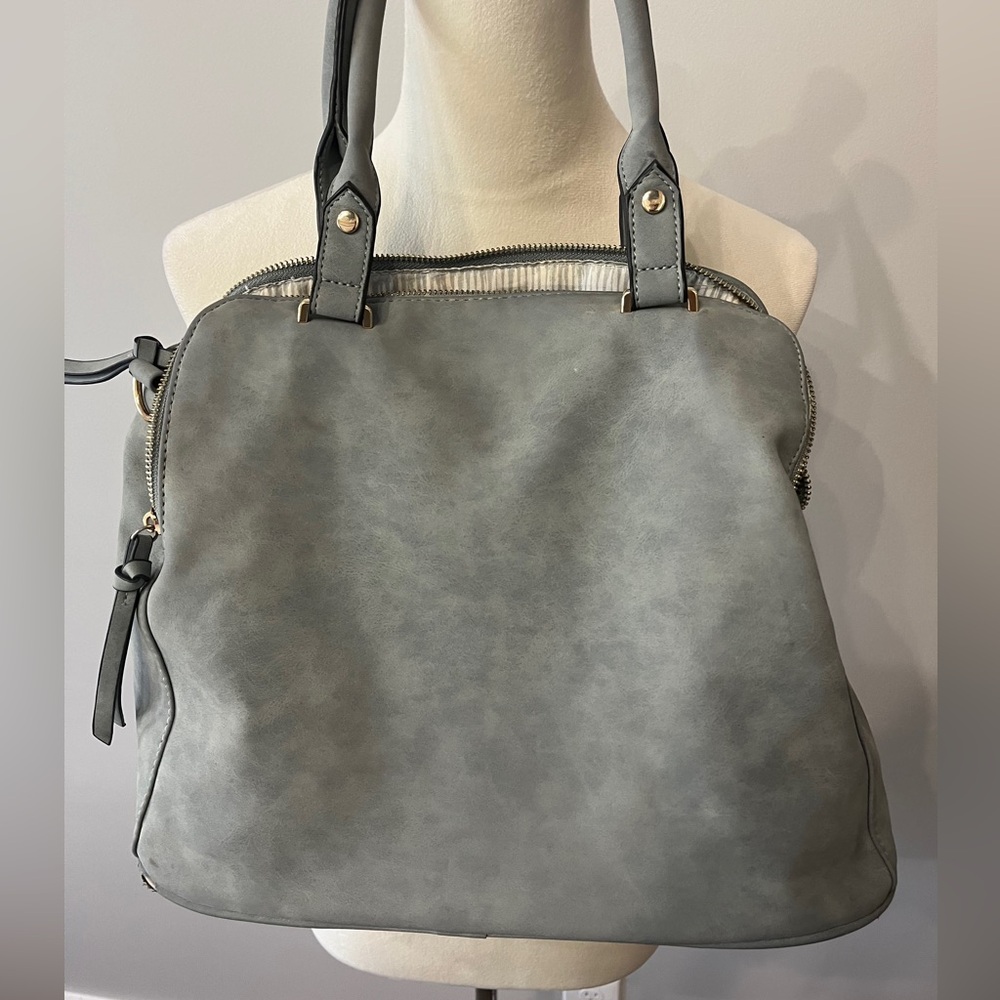 Women’s gray braided shoulder bag - Picture 14 of 15